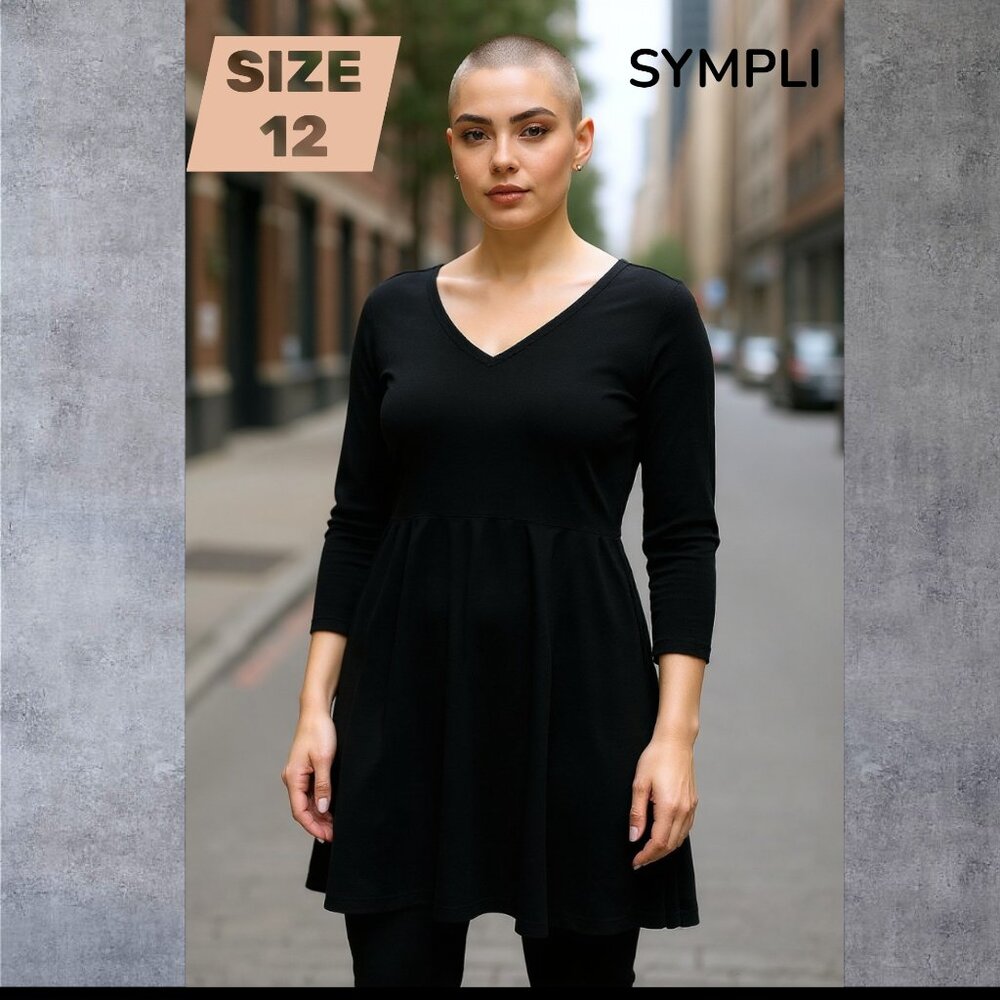 SYMPLI - Lynx TUNIC - Black - Size 12